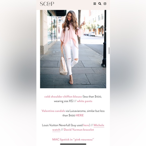 NWT 1. State Revolve Off the Shoulder Sheer Crepe Chiffon Top Pink Taffeta Small - Picture 13 of 16